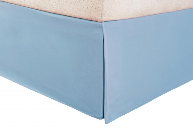 Picture of Microfiber Twin XL Bedskirt Solid  Light Blue