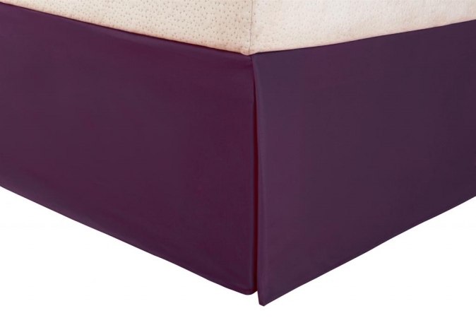 Picture of Microfiber Twin XL Bedskirt Solid  Plum