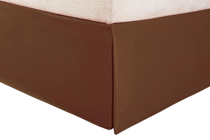 Picture of Microfiber Twin XL Bedskirt Solid  Taupe