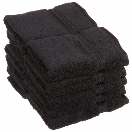 Picture of Superior Egyptian Cotton 10-Piece Face Towel Set  Black