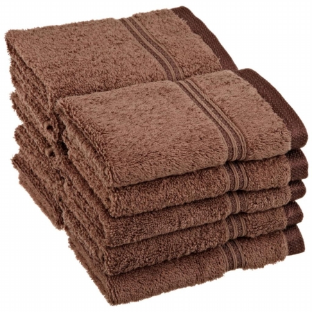 Picture of Superior Egyptian Cotton 10-Piece Face Towel Set  Mocha