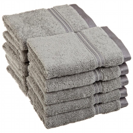 Picture of Superior Egyptian Cotton 10-Piece Face Towel Set  Silver