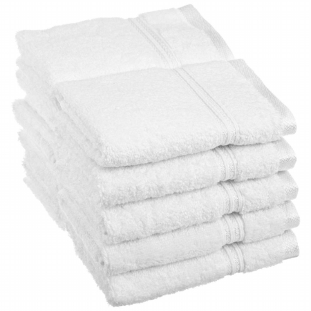 Picture of Superior Egyptian Cotton 10-Piece Face Towel Set  White