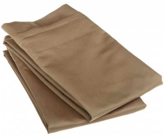 Egyptian Cotton 1500 Thread Count Solid Pillowcase Set King-Taupe