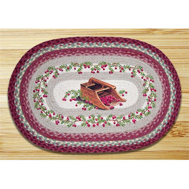 Earth Rugs 65-390C Cranberries Oval Patch