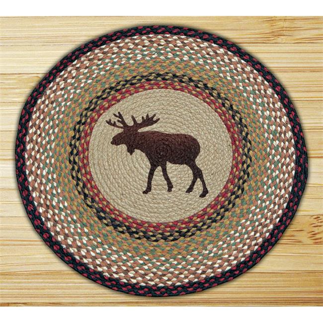 Earth Rugs 66-019M Moose Round Patch
