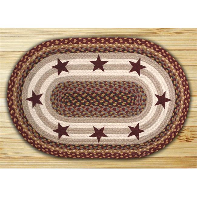 Earth Rugs 88-2745-357BS Burgundy Stars Oval Patch