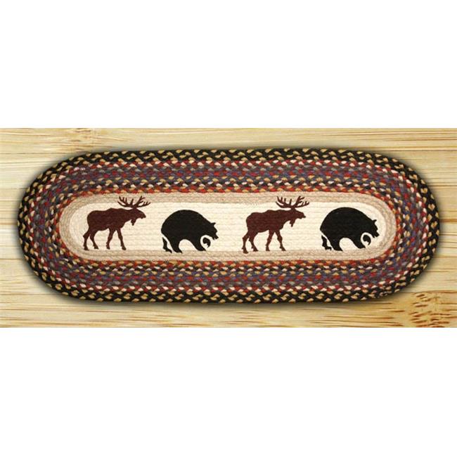 Earth Rugs 68-043BM Bear-Moose Oval Runner