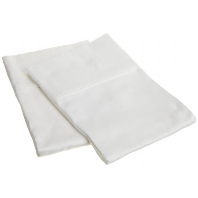 400 Thread Count Egyptian Cotton Standard Pillowcase Set Solid White