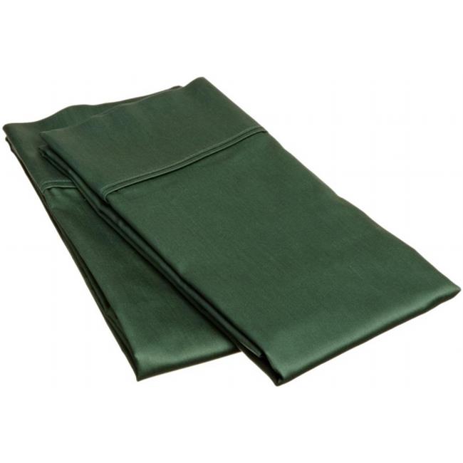 400 Thread Count Egyptian Cotton King Pillowcase Set Solid Hunter Green