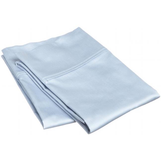 400 Thread Count Egyptian Cotton Standard Pillowcase Set Solid Light Blue