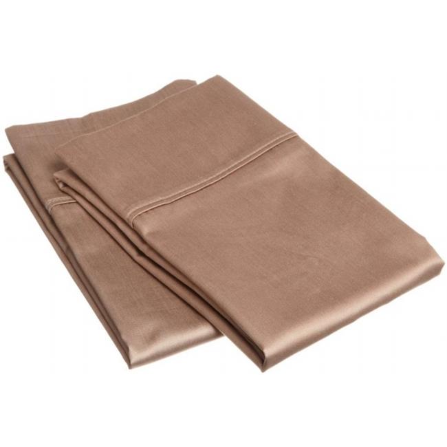 400 Thread Count Egyptian Cotton Standard Pillowcase Set Solid Taupe