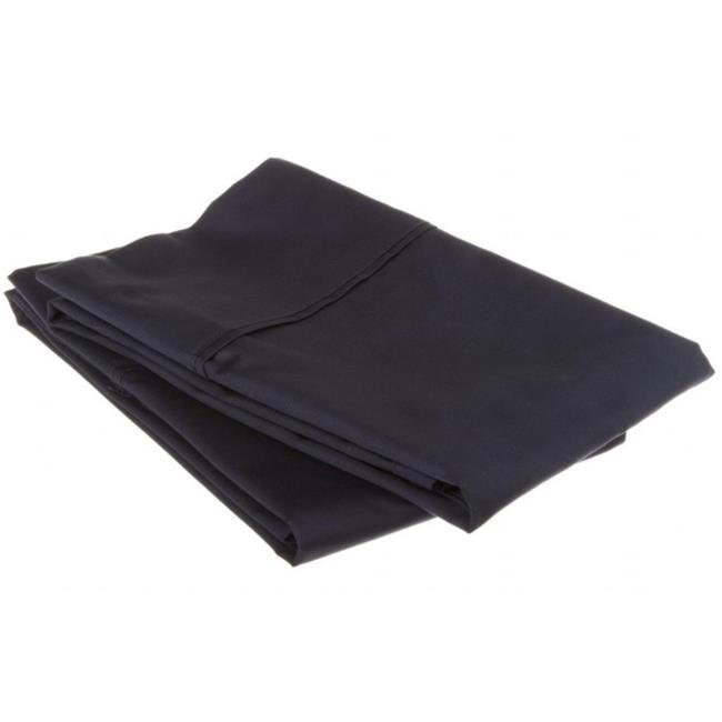 530 Thread Count Egyptian Cotton Standard Pillowcase Set Solid Navy Blue