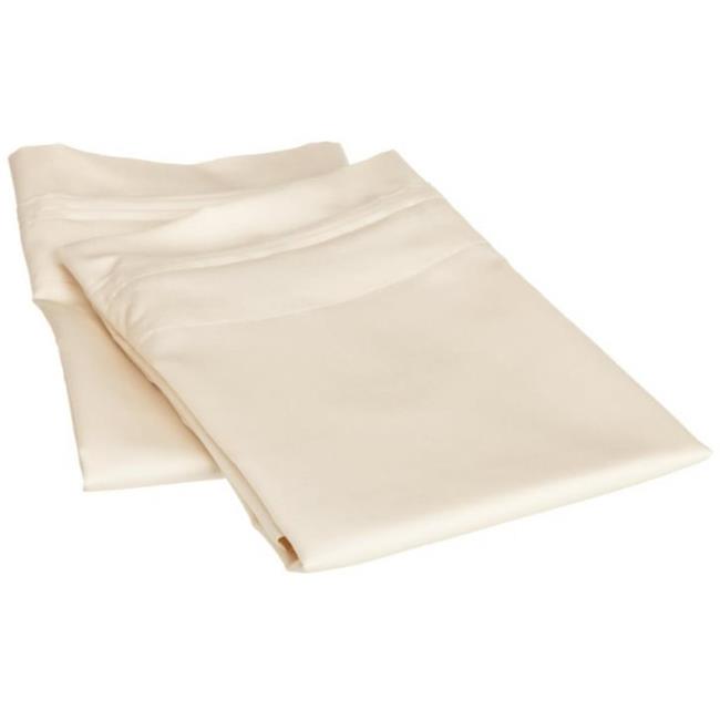 Egyptian Cotton 650 Thread Count Solid Pillowcase Set King-Ivory