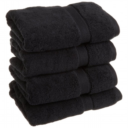 Picture of 900GSM Egyptian Cotton 4-Piece Hand Towel Set  Black