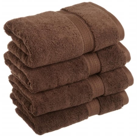 Picture of 900GSM Egyptian Cotton 4-Piece Hand Towel Set  Chocolate
