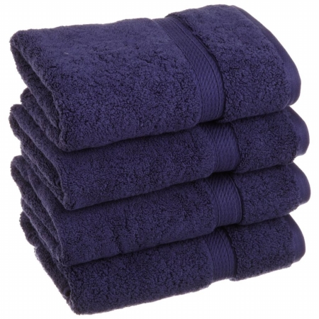 Picture of 900GSM Egyptian Cotton 4-Piece Hand Towel Set  Navy Blue