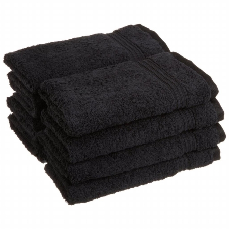 Picture of Superior Egyptian Cotton 8-Piece Hand Towel Set  Black