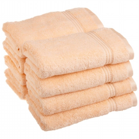 Picture of Superior Egyptian Cotton 8-Piece Hand Towel Set  Peach