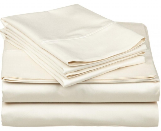 530 Thread Count Egyptian Cotton Full Sheet Set Solid Ivory