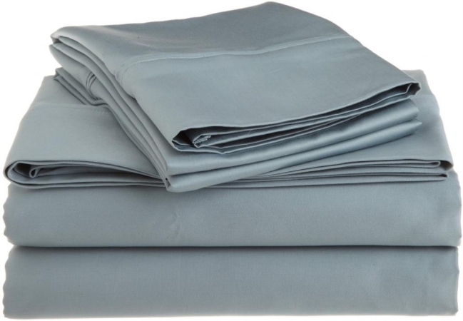 Egyptian Cotton 1200 Thread Count Solid Sheet Set Queen-Teal