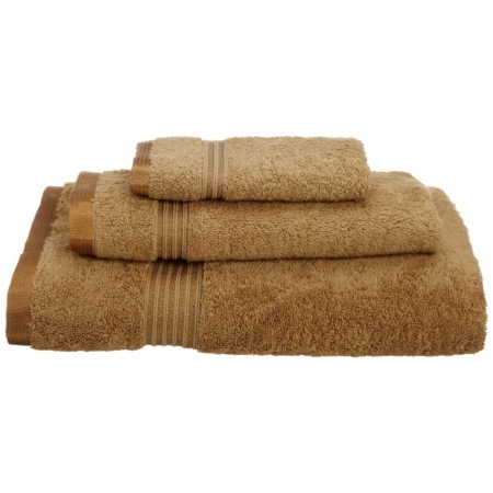 Egyptian Cotton 3-Piece Towel Set Toast, 3PK