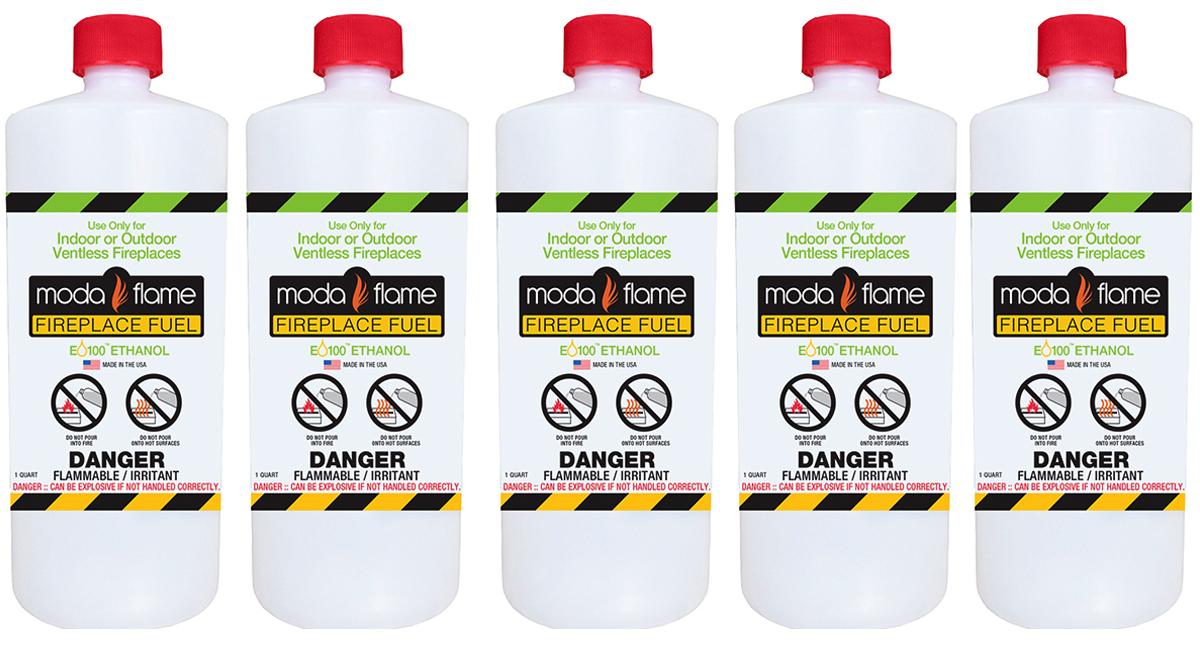 1 Quart Bio Ethanol Fireplace Fuel - 6 Bottles -  Moda Flame, MO335234