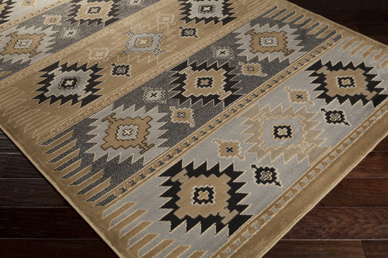 Rug PAR1045-23 Rectangular Brown and Beige Accent Rug 2 x 3 ft.