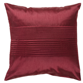 Rug Square Burgundy Decorative Down Feather Pillow 18 x 18 in.