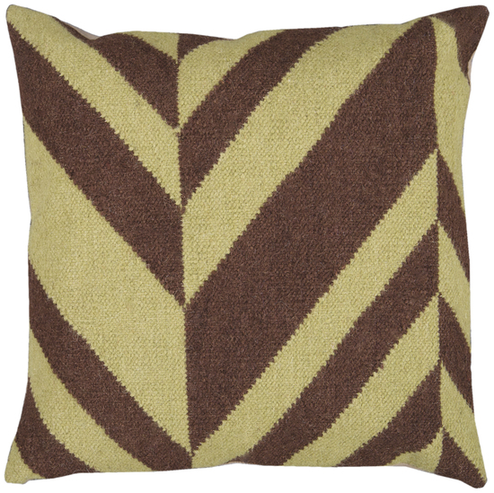 Rug FA031-2222D Square Chocolate Down Feathers Pillow 22 x 22 in.