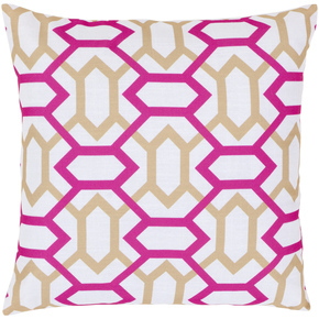 Rug FF045-2222D Square Magenta Down Feathers Pillow 22 x 22 in.