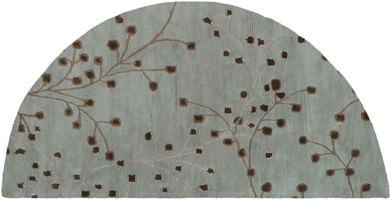 Rug ATH5058-24HM 2 x 4 ft. Transitional Half Moon Pigeon Gray Area Rug