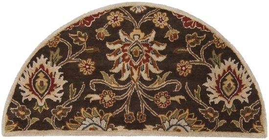 Rug CAE1051-24HM 2 x 4 ft. Half Moon Brown and Beige Hand Tufted Area Rug