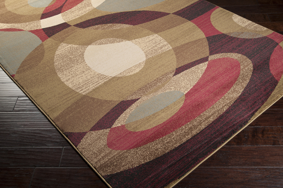 Rug RLY5007-455 Rectangle Light Pear Contemporary Area Rug 4 ft. x 5 ft. 5 in.