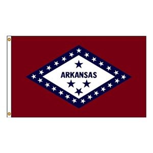 140348WE 12 in. X 18 in. Nyl-Glo Arkansas Flag