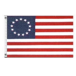 Picture of Annin Flagmakers 318325 3 ft. x 5 ft. Nyl-Glo Flag Betsy Ross Flag with Embroidered Stars