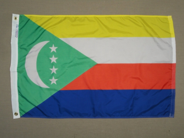 Picture of Annin Flagmakers 191792 2 ft. X 3 ft. Nyl-Glo Comoros 2002 Flag