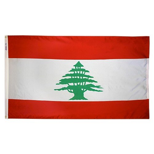 2 ft. X 3 ft. Nyl-Glo Lebanon Flag