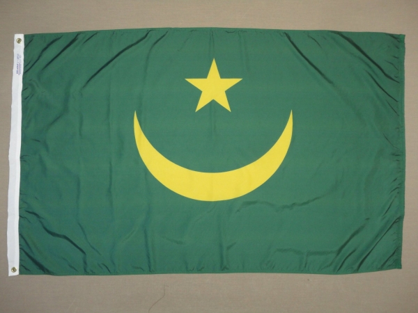 Picture of Annin Flagmakers 195561 2 ft. X 3 ft. Nyl-Glo Mauritania Flag