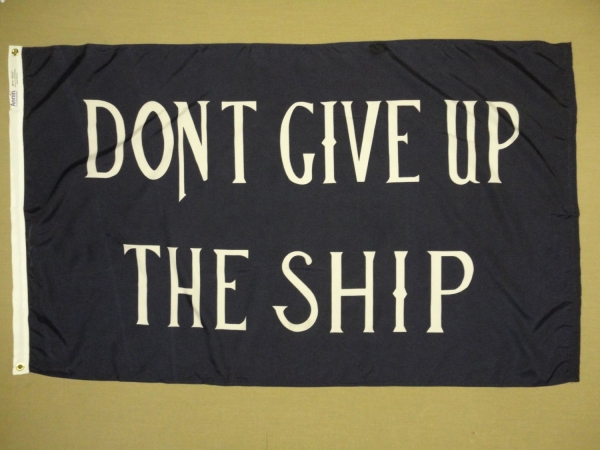 Picture of Annin Flagmakers 318795 Commodore Perry-Don&apos;t Give Up the Ship Flag-Nyl-Glo-3 ft. X 5 ft.