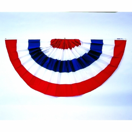 Picture of Annin Flagmakers 971067 3 ft. X 6 ft. Large Pre-pleated Fan Bunting Decoration with Stripes. Fade Resistant Nyl-Glo.
