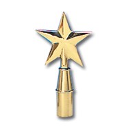 7in. Brass Guiding Star Ornament - Polished & Lacquered - 7in. Length