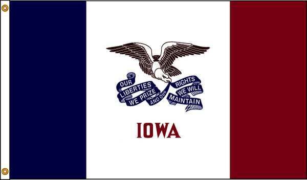 Picture of Annin Flagmakers 141770 4 ft. X 6 ft. Nyl-Glo Iowa Flag