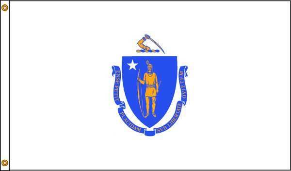 Picture of Annin Flagmakers 142470 4 ft. X 6 ft. Nyl-Glo Massachusetts Flag