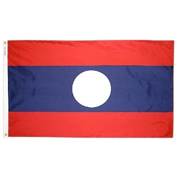 4 ft. X 6 ft. Nyl-Glo Laos Flag