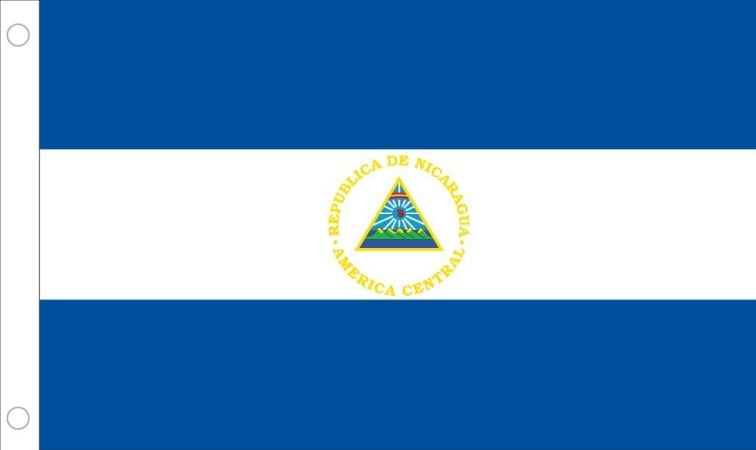 4 ft. X 6 ft. Nyl-Glo Nicaragua Government Flag