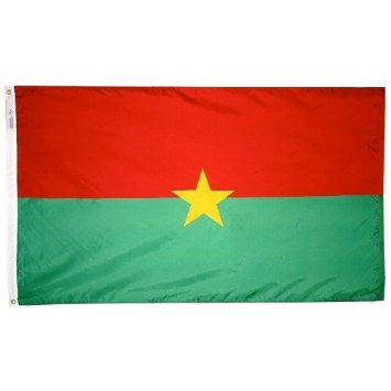 Picture of Annin Flagmakers 199138 4 ft. X 6 ft. Nyl-Glo Burkina Faso Flag
