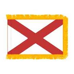 Picture of Annin Flagmakers 140090 3 ft. x 5 ft. Indoor and Parade Colonial Nyl-Glo Alabama Flag with Fringe