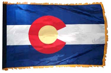 Picture of Annin Flagmakers 140690 3 ft. x 5 ft. Indoor and Parade Colonial Nyl-Glo Colorado Flag with Fringe