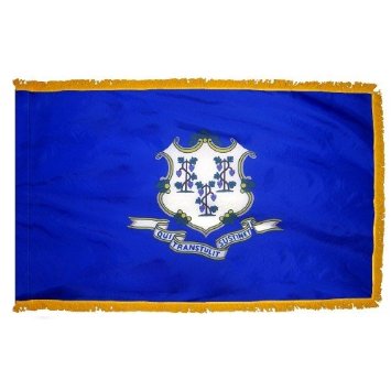 Picture of Annin Flagmakers 140790 3 ft. x 5 ft. Indoor and Parade Colonial Nyl-Glo Connecticut Flag with Fringe